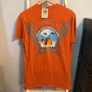 NWT Orange Bike Week Daytona Beach 2019 Graphic T-Shirt Unisex